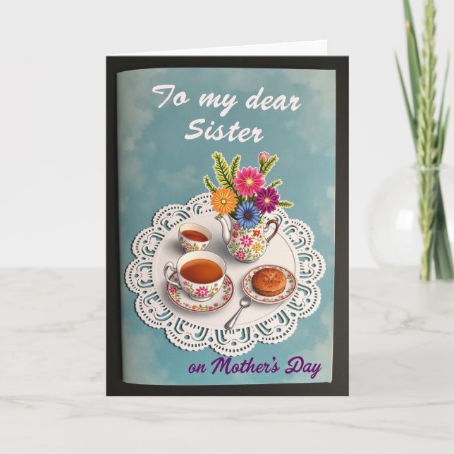 Teacup Sister Mothers Day Card (Front)