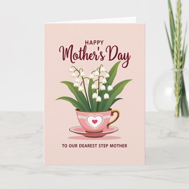 Teacup Step Mothers Day Card (Front)