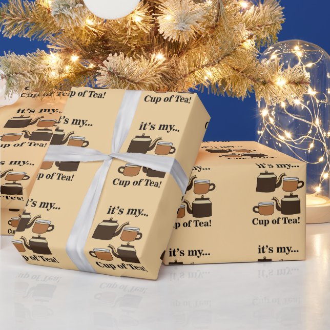 Teacup Teapot Its My Cup of Tea Wrapping Paper (Holidays)