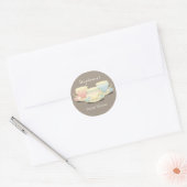 Teacup Trio Chic Bridal Shower Tea Party Sticker (Envelope)