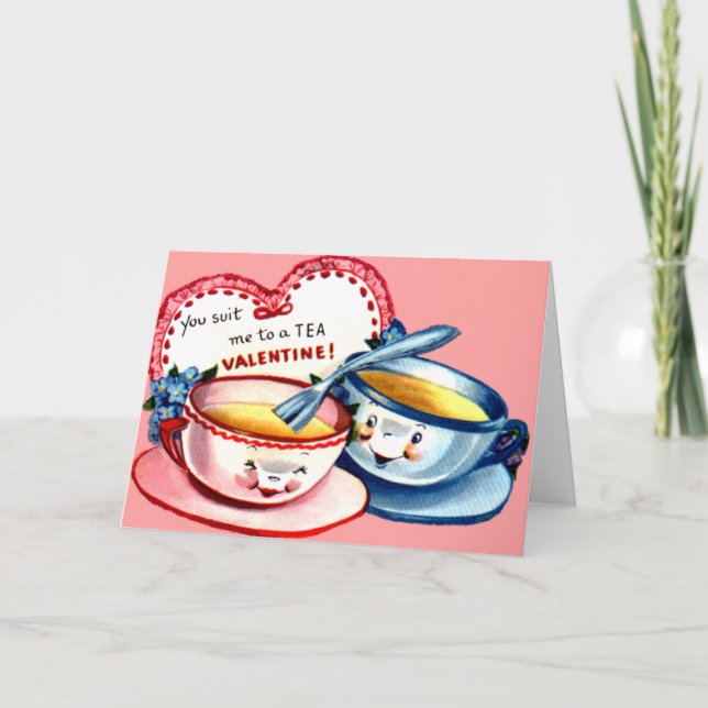 Teacup Valentine Holiday Card (Front)