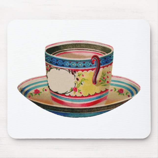 teacup vintage mouse pad (Front)