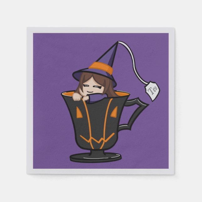 Teacup Witch Napkins (Front)
