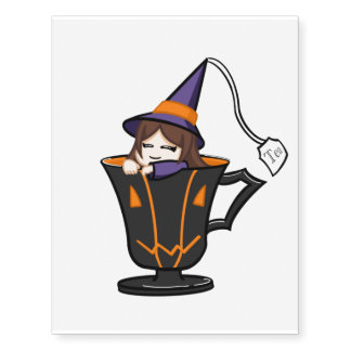Teacup Witch Temporary Tattoos