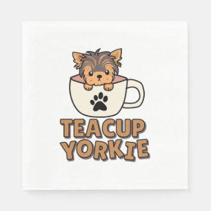 Teacup Yorkie puppy Napkins