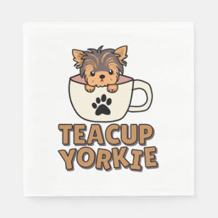 Teacup Yorkie puppy Napkins