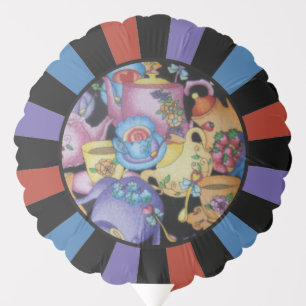 Teacups and Teapots Sunburst Balloon
