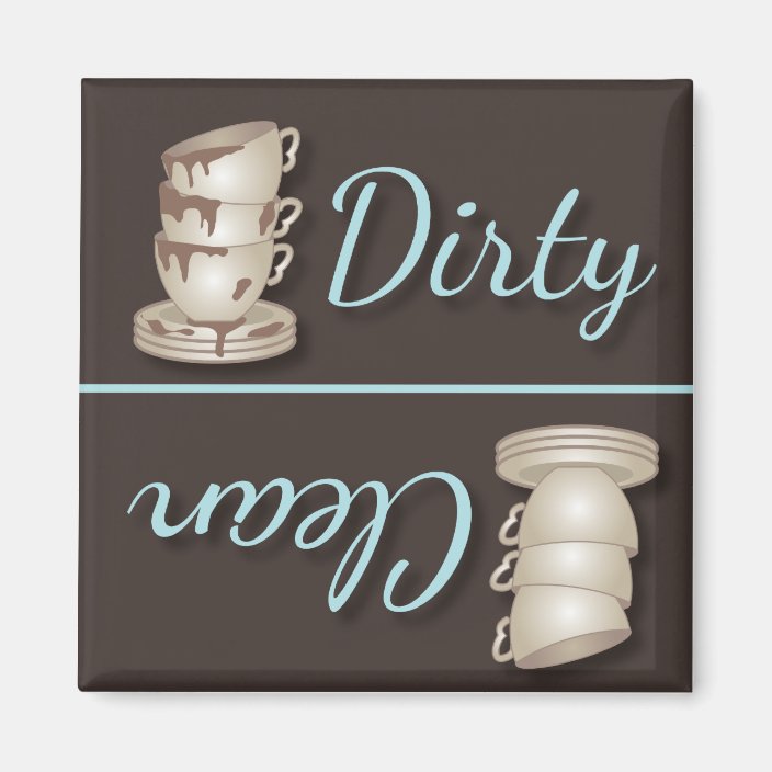Teacups Dirty or Clean Refrigerator Zazzle