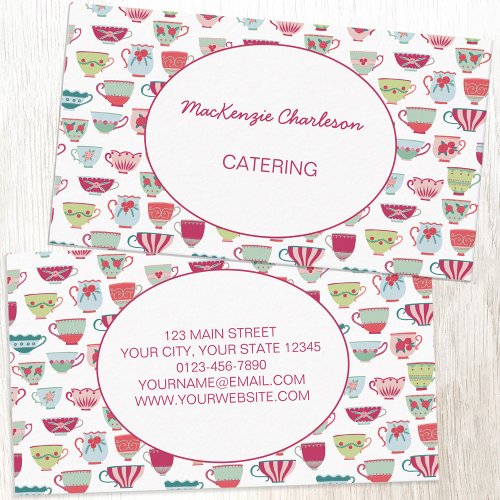 Teacups Modern Catering Business Card