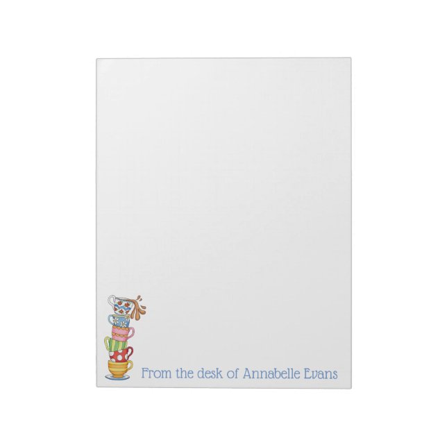 Teacups Notepad (Rotated)