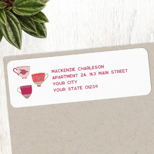 Teacups Return Address Label