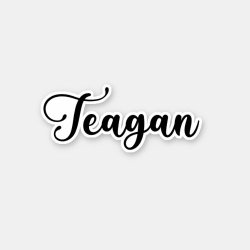 Teagan Name _ Handwritten Calligraphy Sticker