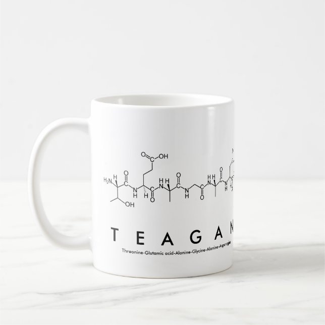 Teagan peptide name mug (Left)