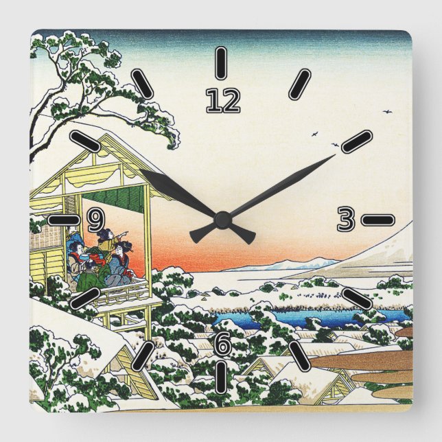 Teahouse at Koishikawa Tea Clock (With Numbers) (Front)