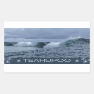 Teahupoo rectangular sticker
