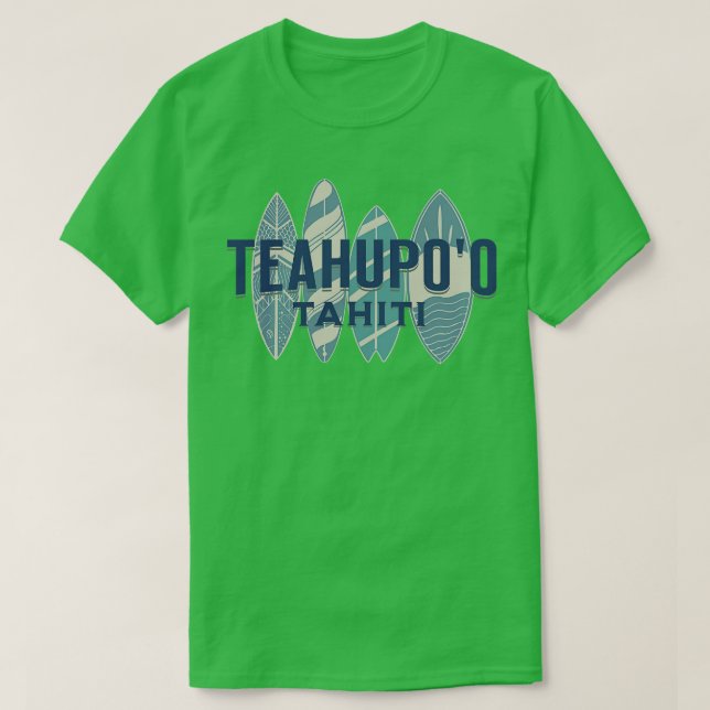 Teahupoo Tahiti Big Wave Surfing 2 T-Shirt (Design Front)