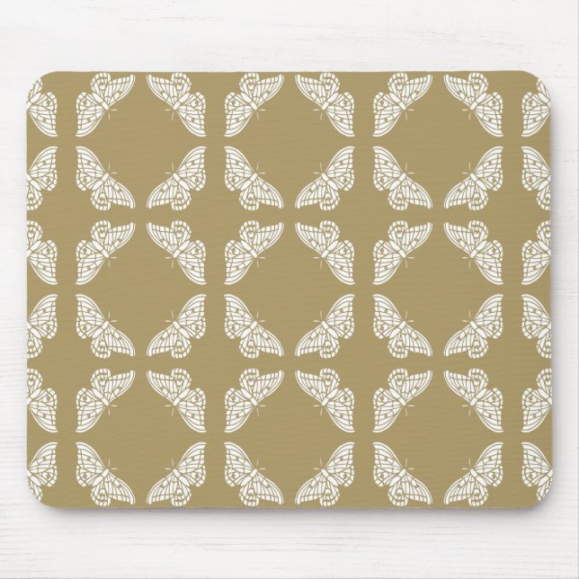 Teak Arts and Crafts Butterflies Mouse Pad (Front)