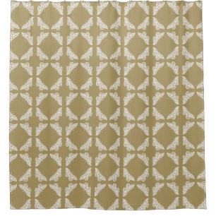 Teak Arts and Crafts Butterflies Shower Curtain