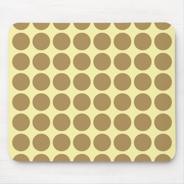 Teak Cream Neutral Dots Mouse Pad (Front)