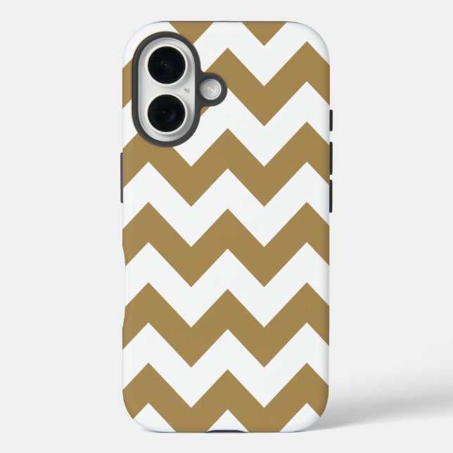 Teak Neutral Chevrons Case-Mate iPhone Case (Back)