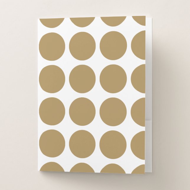 Teak Neutral Dots Pocket Folder (Front)