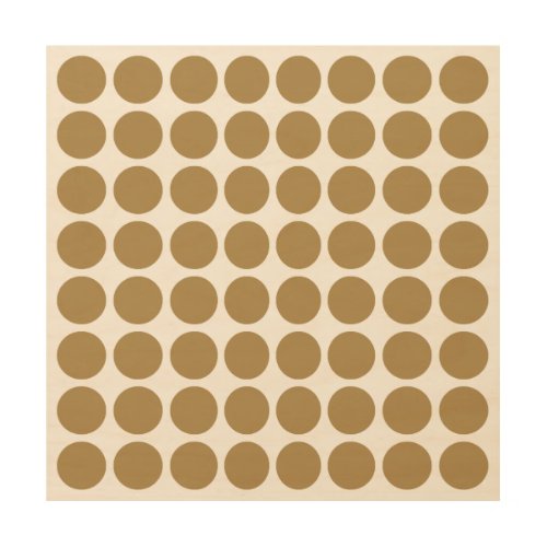 Teak Neutral Dots Wood Wall Art