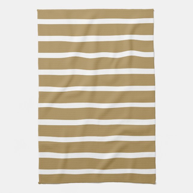 Teak Neutral Stripes Towel (Vertical)