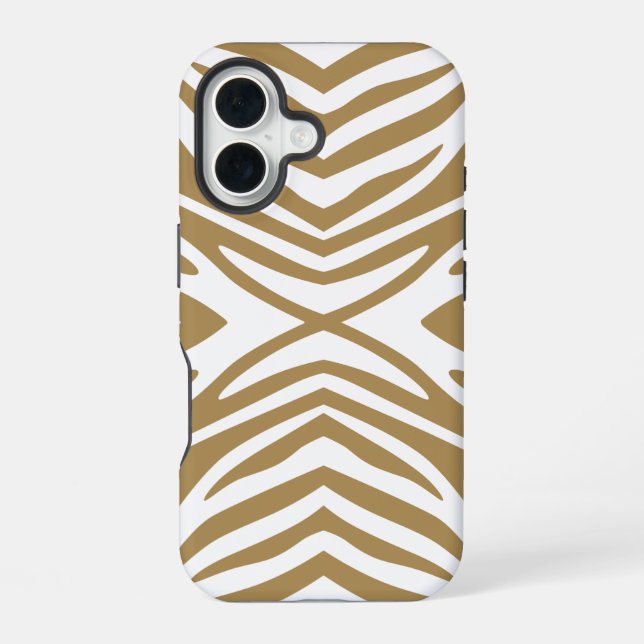 Teak Neutral Zebra Iphone Case (Back)