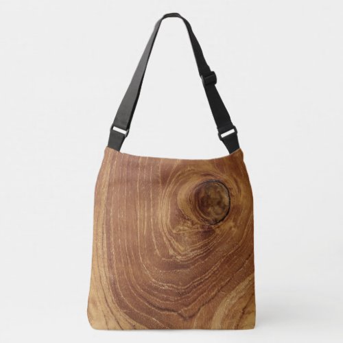 Teak Rustic Wood Grain Brown Nature Pattern Photo Crossbody Bag