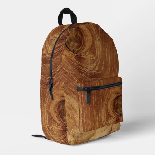 Teak Rustic Wood Grain Brown Nature Pattern Photo Printed Backpack