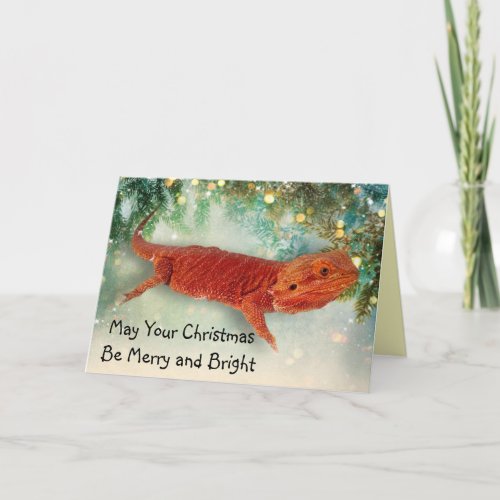 Teak the Bearded Dragon Christmas Card