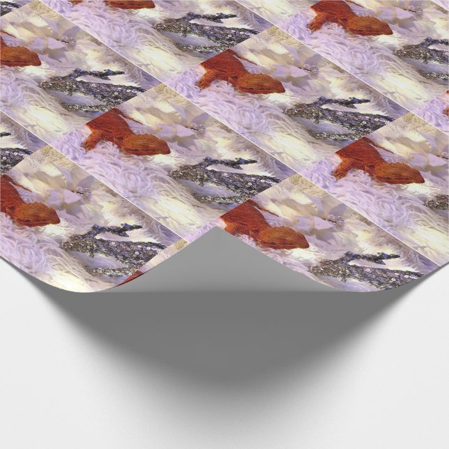 Teak the Bearded Dragon Wrapping Paper Roll (Corner)