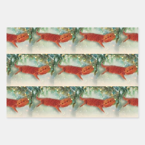 Teak the Bearded Dragon  _ Wrapping Paper Sheets