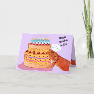 Teak the Beardie Wishes You A Happy Birthday Card