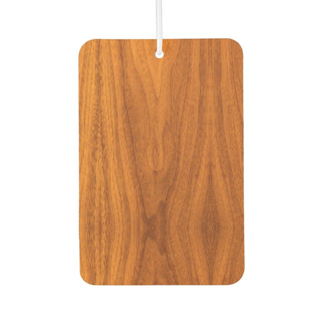Teak Veneer Wood Grain Style Air Freshener (Front)