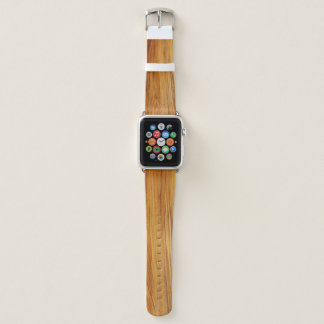Teak Wood Grain Photo Apple Watch Band