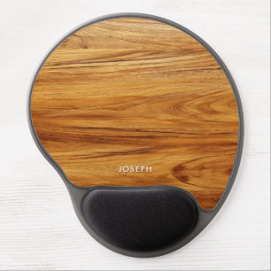 Teak Wood Grain Photo Gel Mouse Pad