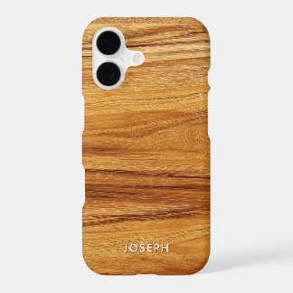 Teak Wood Grain Photo iPhone 17 Case