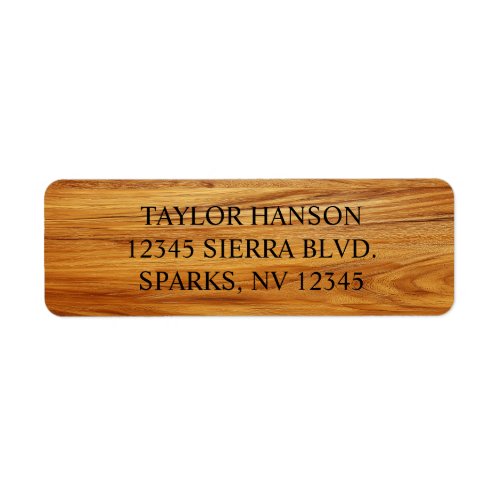 Teak Wood Image Logo Black Text Label