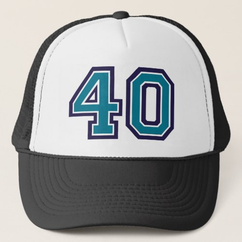 Teal 40th Birthday Party Trucker Hat