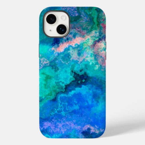 Teal Abalone Shell Painting Case_Mate iPhone 14 Plus Case