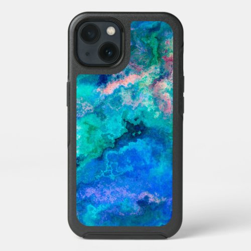 Teal Abalone Shell Painting  iPhone 13 Case