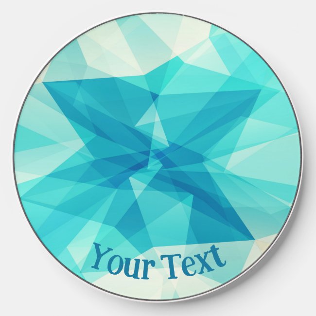 Teal Abstract Design Wireless Charger