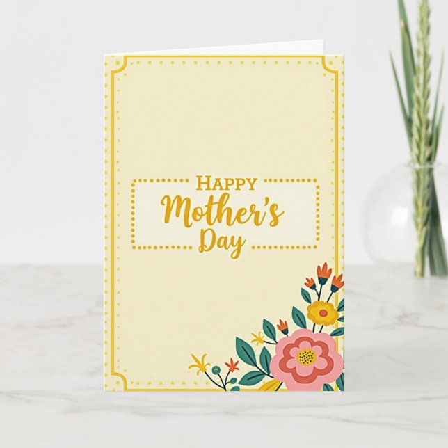 Teal Accent Mothers Card (Front)