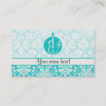 Teal Acoustic Guitars Business Card at Zazzle