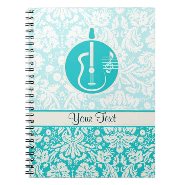Teal Acoustic Guitars Notebook (Front)