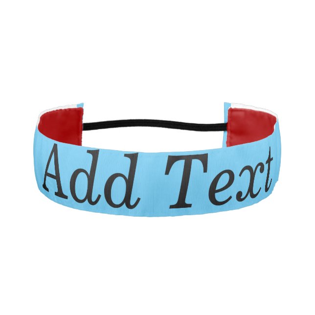 Teal Add Text Custom Template Athletic Headband (Front)