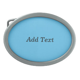 Teal Add Text Custom Template Belt Buckle