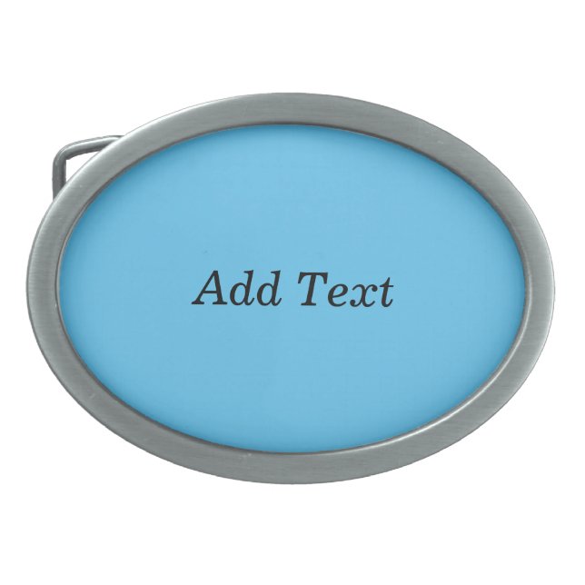 Teal Add Text Custom Template Belt Buckle (Front)