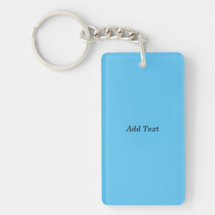 Teal Add Text Custom Template Keychain